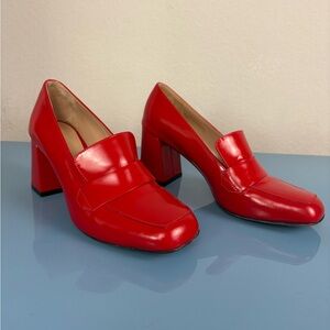 Vintage M. Gemi Red Patent Leather Loafers
